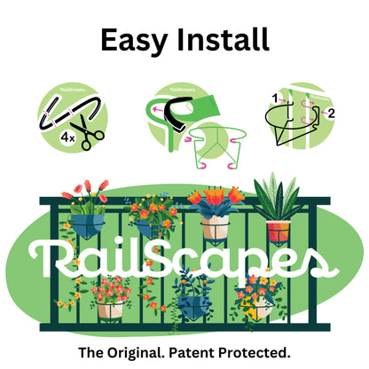 6 Pack - RailScapes Pinza para plantas - Barras anchas