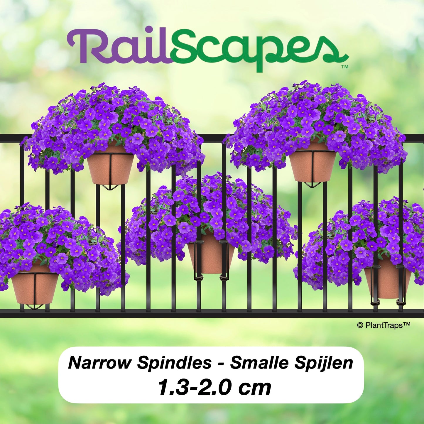 Paquet de 3 - RailScapes porte-plantes - Barres étroites
