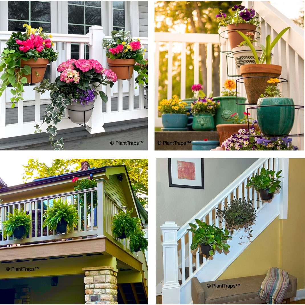 Plant Removable Railing Plant Traps - Your floating vertical garden with railing plant holders ...