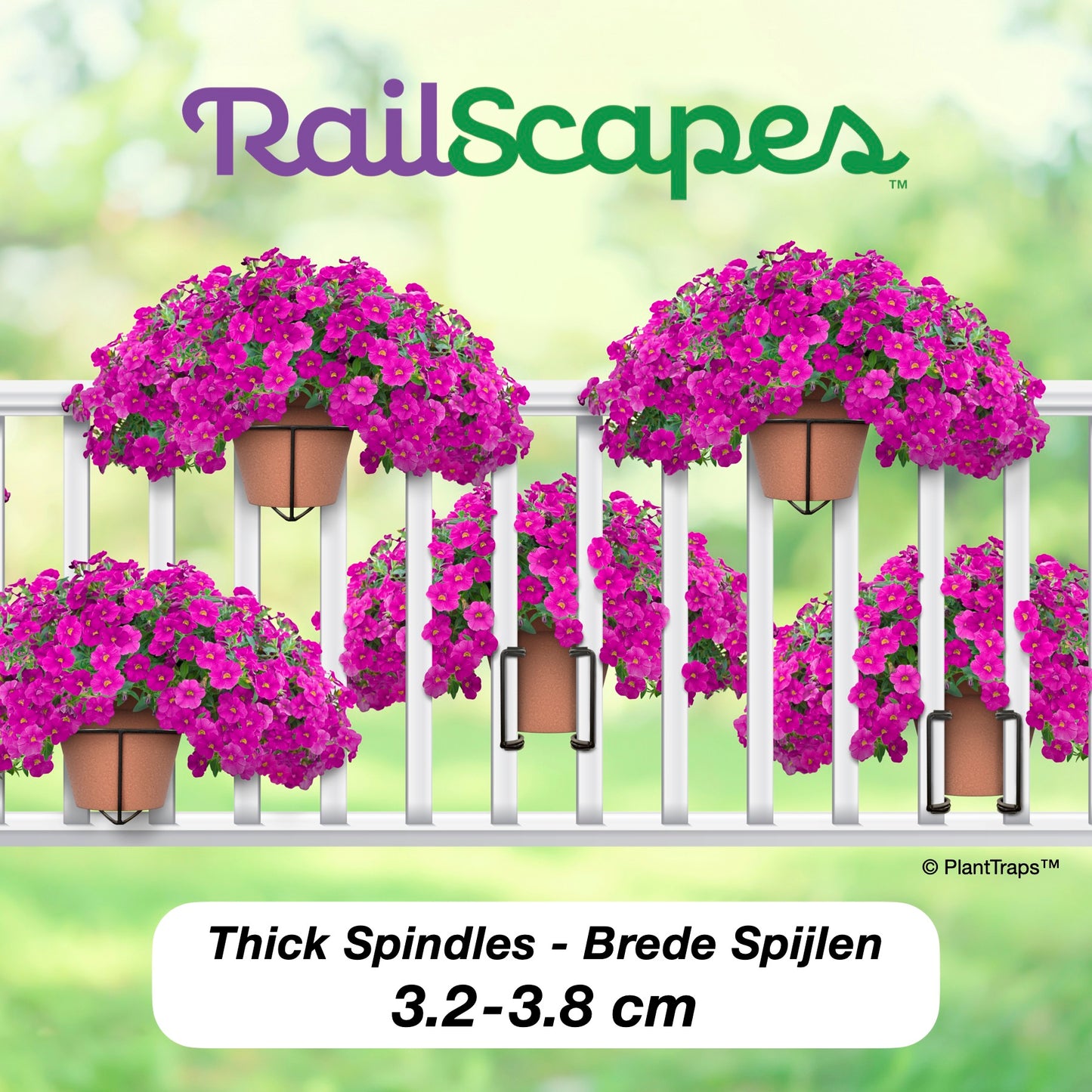 Paquet de 3 - RailScapes porte-plantes - Barres larges